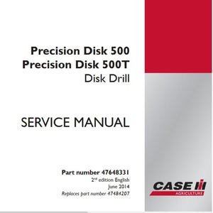 Case Precision Disk 500, 500T Disk Drill Service Shop Repair Manual pdf Download