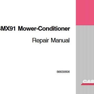 Case SMX91 Mower-Conditioner Service Shop Repair Manual pdf Download