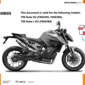 KTM 2018 - 790 Duke L Art. NO. 3206340en -Service Workshop Repair Manual PDF Download