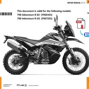 KTM 2019 - 790 Adventure R Art. NO. 3206373en MotorCycle Service Workshop Repair Manual PDF Download