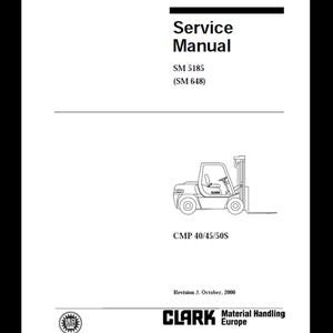 Clark Forklift Service Manual: CMP 40 45 50s SM 5185 (PDF Download)