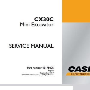 Case CX30C Mini Excavator Service Shop Repair Manual pdf Download