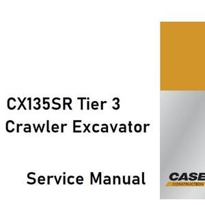 Case CX135SR TIER 3 Crawler Excavator Service Shop Repair Manual pdf Download