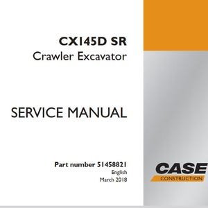 Case CX145D SR Crawler Excavator Service Shop Repair Manual pdf Download