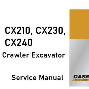 Case CX210, CX230, CX240 Crawler Excavator Service Shop Repair Manual pdf Download