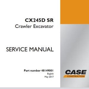 Case CX245D SR Crawler Excavator Service Shop Repair Manual pdf Download