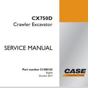 Case CX750D Crawler Excavator Service Shop Repair Manual pdf Download
