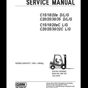 Clark Forklift Service Manual: C15-35 Models (PDF Download, 1699 Pages)