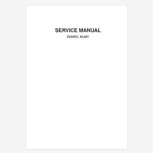 Janome XL601 2030DC Sewing Machine Service Manual & Parts List (PDF Download)