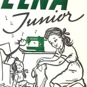 Elna Junior Sewing Machine Service Instruction Manuals Supermatic Parts List PDF Bundle Download Vintage Manual Oiling PDF