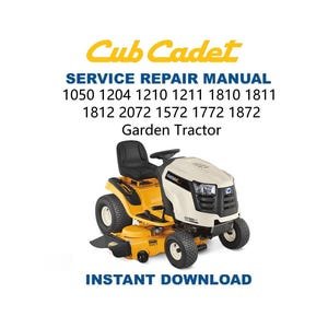 Cub Cadet 1050 1204 1210 Garden Tractor Service Manual | Digital Download | PDF
