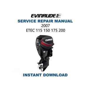 Evinrude ETEC 115-200 Service Manual | 2007-2010 Outboard Repair Guide | 115 150 175 200 HP | Instant Digital Download | PDF