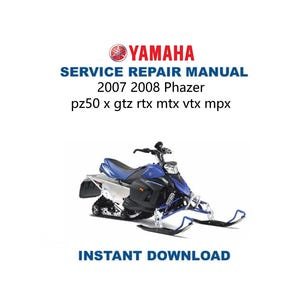 2007-2008 Yamaha Phazer Service Manual | Snowmobile Repair Guide | Instant Digital Download | PDF