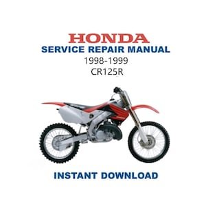 Honda CR125R Service Manual | 1998-1999 Motorcycle Repair Guide | Instant Digital Download | PDF