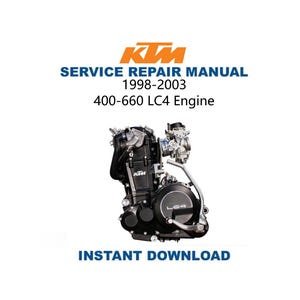 KTM 400-660 LC4 Service Manual | 1998-2003 Engine Repair Guide | 400 520 620 640 | Instant Digital Download | PDF