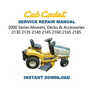 Cub Cadet 2000 Mower Service Manual | Repair Guide | Instant Digital Download | PDF