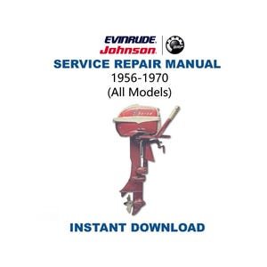Johnson Evinrude 1–40 HP Service Manual | 1956–1970 Outboard Repair Guide | Instant Digital Download | PDF