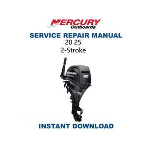 Mercury Mariner 20 25 Outboard Service Manual | Instant Digital Download | PDF