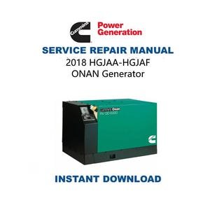 Cummins HGJAA-HGJAF Service Manual | 2018 ONAN Generator Repair Guide | hgjaa hgjab hgjac hgjad hgjae hgjaf | Instant Digital Download | Pdf
