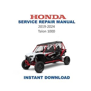 Honda Talon 1000 Service Manual | 2019–2024 UTV Repair Guide | Instant Digital Download | PDF