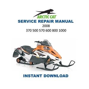2008-2012 Arctic Cat Bearcat Crossfire Panther F5 F6 F8 Service Manual | Repair Guide | Instant Download | PDF