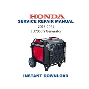 Honda Inverter Generator EU7000iS Service Manual | 2015-2021 Repair Guide | Instant Digital Download | PDF