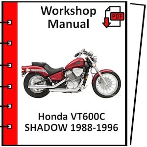 HONDA VT600C SHADOW 1988 1989 1990 1991 1992 1993 1994 1995 1996 service repair workshop manual PDF