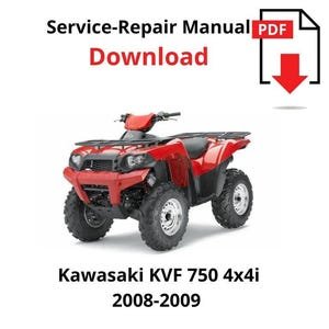 Kawasaki KVF 750 Brute Force Service Repair Manual 2008 - 2009 Quad  PDF ATV