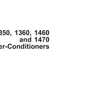 John Deere 1350 1360 1460 and 1470 Mower Conditioner Repair Technical Manual TM3268 PDF