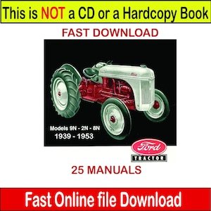 Ford 2N 8N 9N Tractor Service Manual | 1939-1953 Repair Guide (PDF Download)