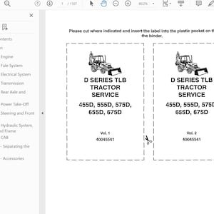 FORD New Holland 455D 555D 575D 655D Tractor Backhoe Loaders Service Repair Manual PDF Download