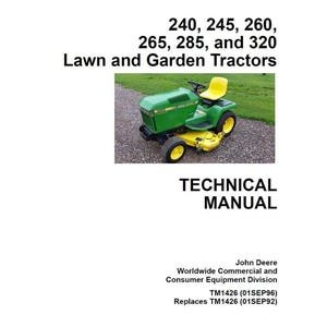 John Deere Tractor Service Manual: 240 245 260 265 285 320 (PDF Download)
