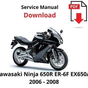 Kawasaki Ninja 650R ER - 6F EX650A abs 2006 - 2008 Service Repair Manual PDF
