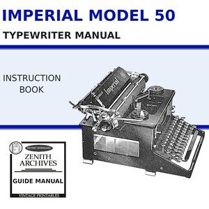 Imperial Model 50 typewriter guide | High Resolution Download | In English