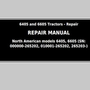 John Deere 6405 6605 Tractor Workshop Service Repair Manual TM4578 PDF