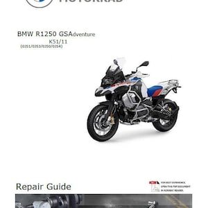 BMW R 1250 GS Adventure K51/11 service / repair workshop manual pdf – ebook instant download, English language