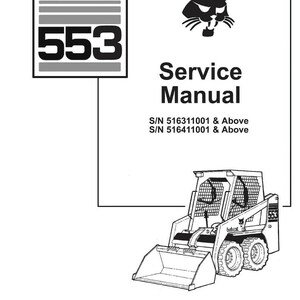 Bobcat 553 Skid Steer Service Manual Shop Repair, ebook pdf INSTANT DOWNLOAD English Language