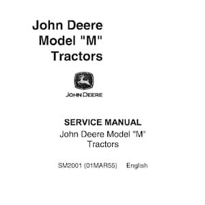 John Deere M Tractors Service Manual SM2001 PDF