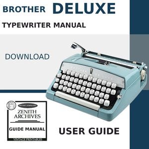 Brother Deluxe guide | Manual for typewriter| Printable Download | In English