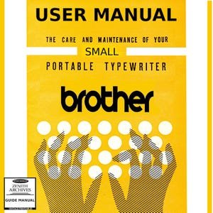 Brother Small Portable User Guide | Manual for typewriter| Printable Download | In English