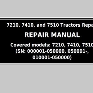 John Deere 7210 7410 7510 2WD MFWD Tractor Repair Manual TM1653 PDF