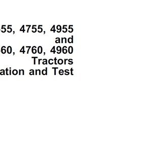 John Deere 4555 4755 4955 4560 4760 4960 Tractors Operation and Test Technical Manual TM1461 PDF