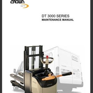 Crown DT3000 Series DT3040-MW DT3040-MF DT3040-EF Pallet Jack Forklift Maintenance Service Repair Manual Pdf Download