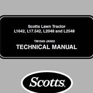 John Deere Scotts L1642 L17542 L2048 L2548 Sabre Yard Tractors Technical Manual TM1949 PDF