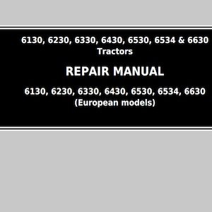 John Deere 6130 6230 6330 6430 6530 6534 & 6630 Tractors (European models) Service Repair Manual TM400519 PDF