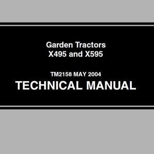 John Deere X495 X595 Garden Tractors Technical Manual TM2158 PDF 1