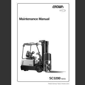 Crown SC3200 Series Pallet Jack Forklift Maintenance Service Repair Manual Pdf Download