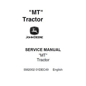 John Deere MT Tractors Workshop Repair Service Manual SM2002 PDF