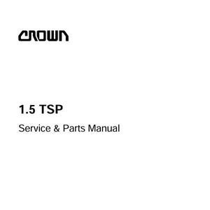 Crown 1.5 TSP Pallet Jack Forklift Service and Parts Manual PDF Download