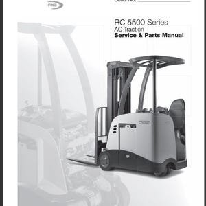 Crown RC5500 Series Pallet Jack Forklift Service and Parts Manual PDF Download